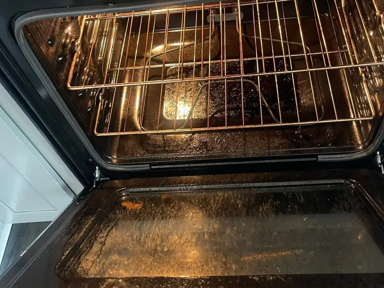 Oven before cleaning