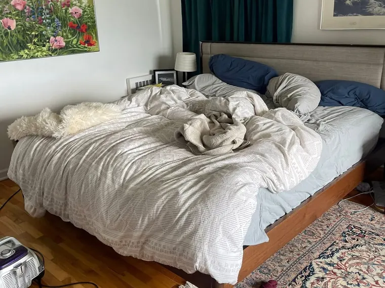 Bedroom before cleaning
